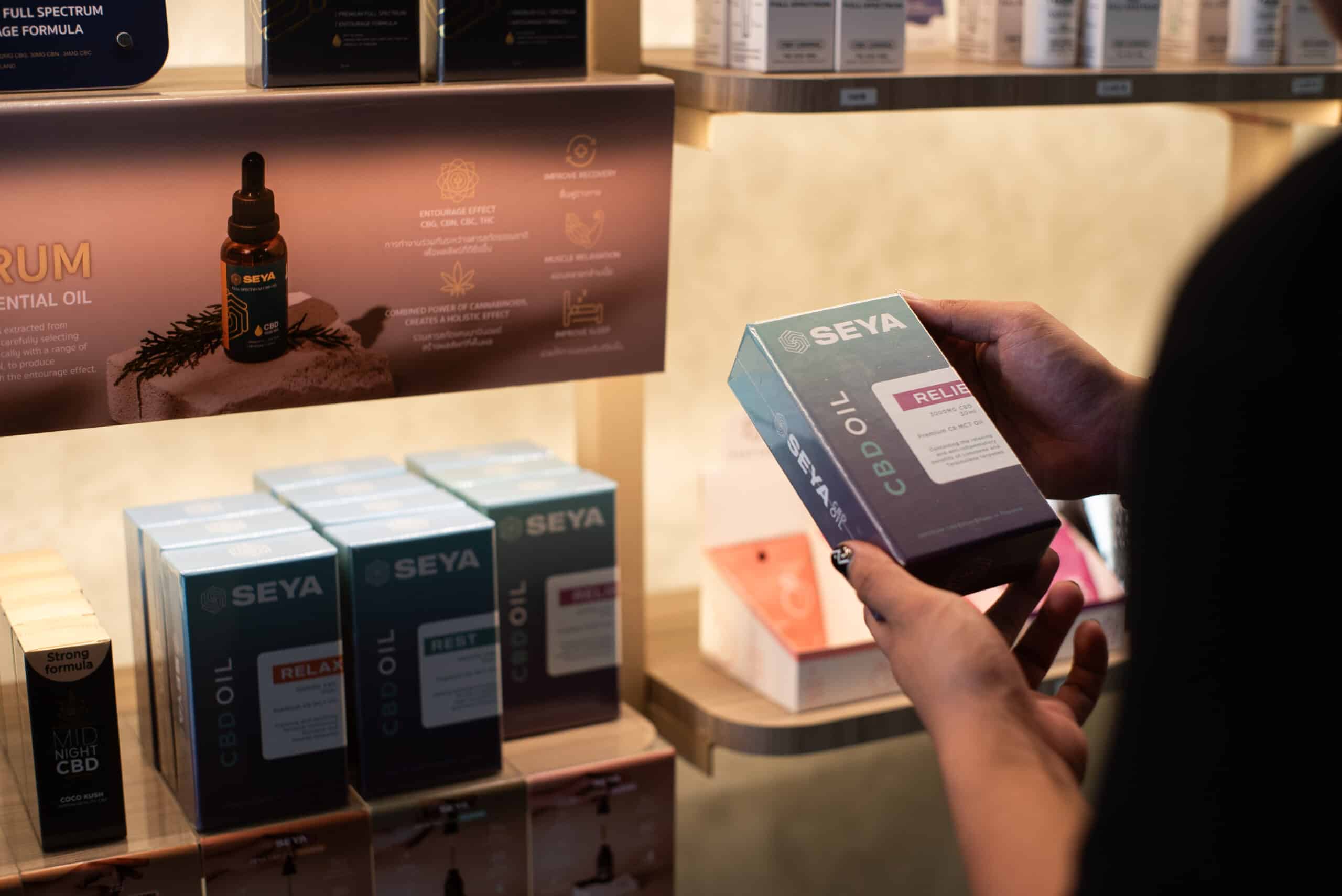 Seya CBD oil at Siam Green Cannabis Co dispensary