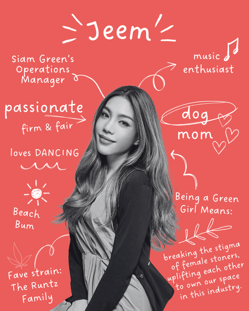 Jeeem, the operations manager of Siam Green and interesting facts about her. 
