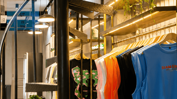 Interior of Siam Green, Chinatown, Bangkok